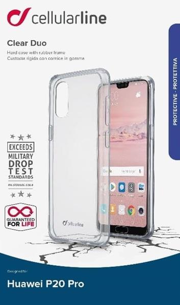 CELLULARLINE Custodia cover per Huawei P20 Pro Cellular Line Clear Duo trasparente